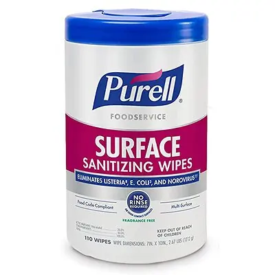 GOJO - 9341-06 Purell® Foodservice Ethyl Alcohol Surface Sanitizing Wipes