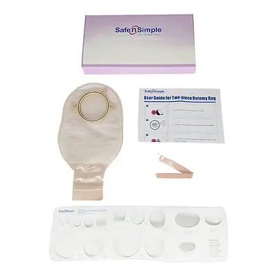 Safe N Simple - SNS7212234 Ostomy Pouch Safe n Simple™ Two-Piece System 12 Inch Length Without Barrier Drainable