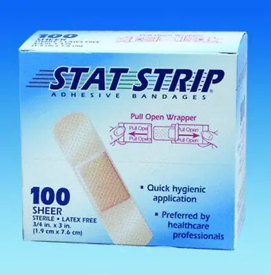 Dukal - 15205 American® White Cross Stat Strip® Sheer Adhesive Strip