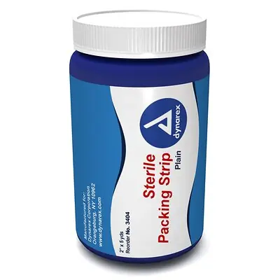 Dynarex - 3404 Wound Packing Strip Non-Impregnated 2 Inch X 5 Yard Sterile