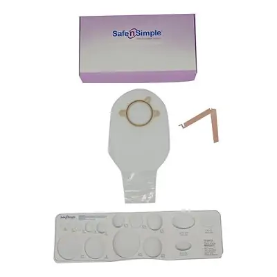 Safe N Simple - SNS7312214 Ostomy Pouch Safe n Simple™ Two-Piece System 12 Inch Length Without Barrier Drainable
