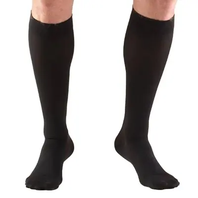 Truform - 1943BL-SM Compression Sock Truform® Knee High Small Black Closed Toe