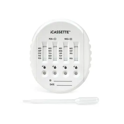 Abbott Rapid Dx North America LLC - DOA-1105-051 Drugs of Abuse Test Kit iCassette™ AMP, BAR, BZO, COC, mAMP/MET, MTD, OPI, OXY, PCP, THC 25 Tests CLIA Non-Waived