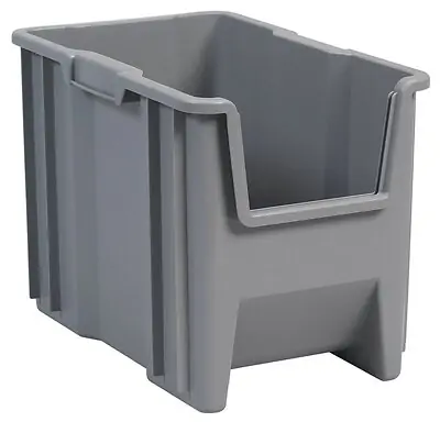 Akro-Mils - 13014GREY Stackable Storage Bin Stak-N-Store Gray Plastic 10-7/8 X 12-1/2 X 17-1/2 Inch