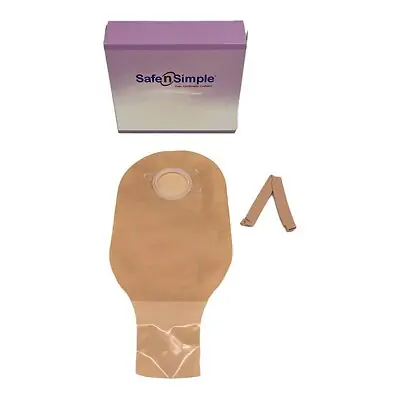 Safe N Simple - SNS7212134-NF Ostomy Pouch Safe n Simple™ Two-Piece System 12 Inch Length Without Barrier Drainable