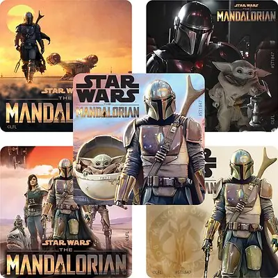 SmileMakers - ST1847R Sticker SmileMakers® 100 per Roll Star Wars Mandalorian 2-1/2 X 2-1/2 Inch