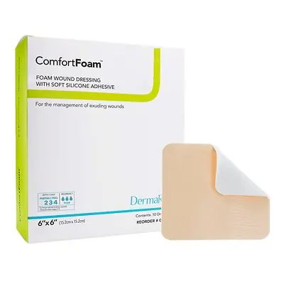 Sion Brands LLC - 00318E ComfortFoam™ Silicone Adhesive w/ Border Silicone Foam Dressing