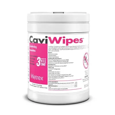 Metrex Research - 13-1100 Metrex CaviWipes Surface Disinfectant Alcohol-Based Wipes