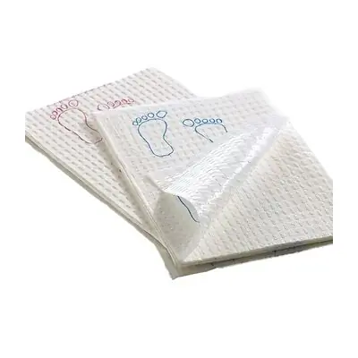 Graham Medical Products - 70192N Footprint® Nonsterile White / Mauve Procedure Towel