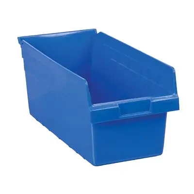 Health Care Logistics - 18938B Storage Bin Shelf Max Blue Plastic 8 X 8 X 18 Inch