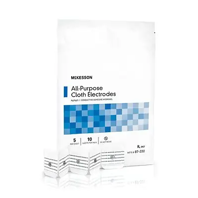 McKesson Brand - 87-330 ECG Monitoring Electrode McKesson Snap Connector Conductive Adhesive Gel Cloth Backing Adult Non-Radiolucent 50 per Pack