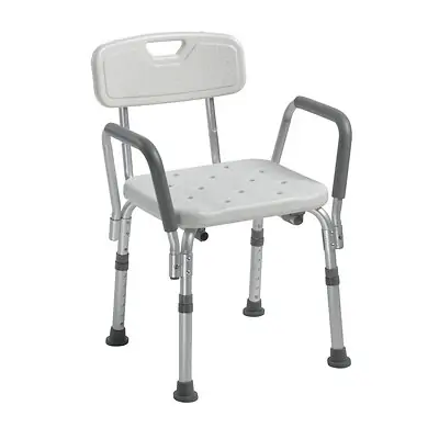 Drive DeVilbiss Healthcare - 12445KD-1 drive™ Shower Chair with Back and Removable Padded Arms