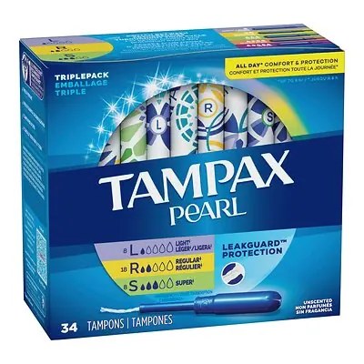Procter & Gamble - 07301071133 Tampax® Pearl Tampons Light/Regular/Super Absorbency Unscented