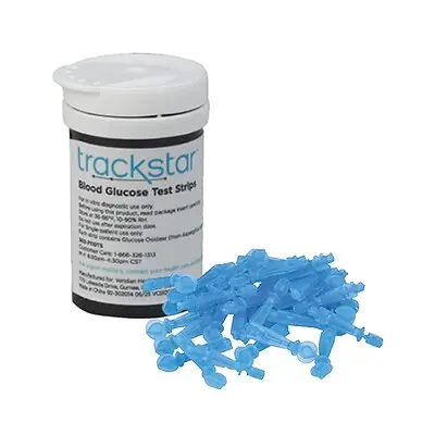 Veridian Healthcare LLC - 302-7110TS Blood Glucose Test Strips Trackstar 50 Pack For RPM PRO™ Gluscose Monitor