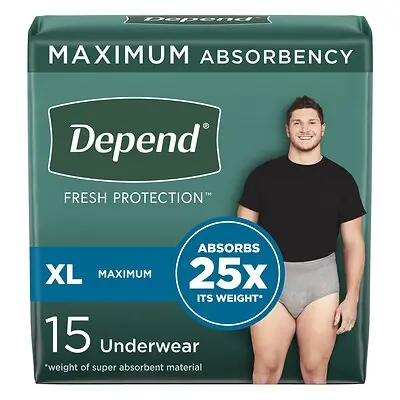 Kimberly Clark - 47930 Depend® Fresh Protection™ Men's Maximum Absorbency Underwear