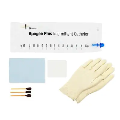Hollister - B14FB-FEMALE Intermittent Catheter Tray Apogee® Closed System / Firm Tip 14 Fr. Without Balloon