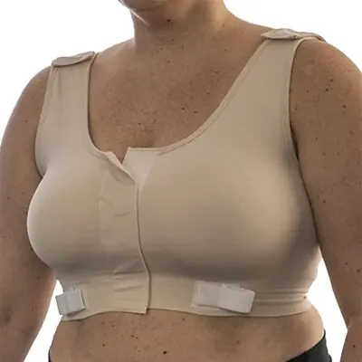 Dale Medical Products - 714 Post-Surgical Bra 38 to 44 Inch Chest X-Large Beige Front Hook and Loop Closure Drain Tabs