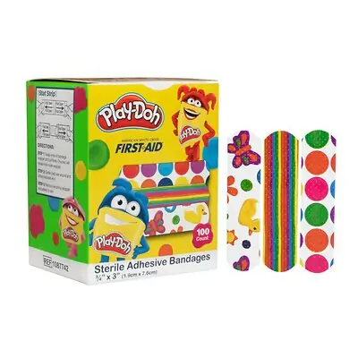 Dukal - 1087742 American® White Cross Kid Design (Play Doh) Adhesive Strip