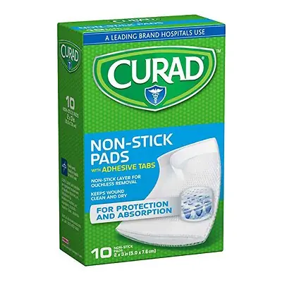 Medline - 08019629999 Curad® nonstick Pads with Adhesive Tabs