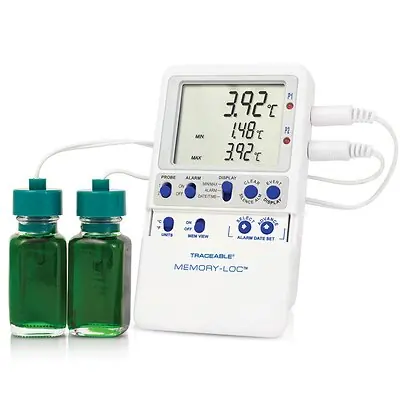 Cole-Parmer-Antylia Scientific - 94460-39 Traceable® Memory-Loc™ Refrigerator/Freezer Thermometer with Alarm & Data Logger