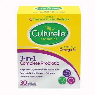 i-Health Inc - 049100400389 Culturelle® Three-in-One Complete Probiotic Capsules