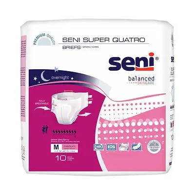 TZMO USA Inc - S-ME10-BQ1 Seni® Super Quatro Severe Absorbency Incontinence Brief
