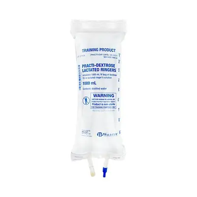 Wallcur - 275DL Clinical Training Medication Practi-Dextrose Lactated Ringer's™ Liquid I.V. Bag 1000 mL