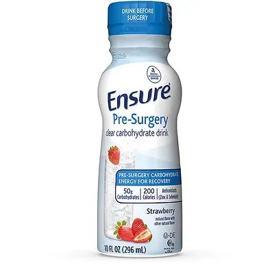 Abbott Nutrition - 65044 Ensure® Pre-Surgery Strawberry Clear Carbohydrate Drink