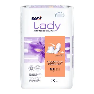 TZMO USA Inc - S-3P28-PS1 Seni® Lady Moderate Absorbency Bladder Control Pads