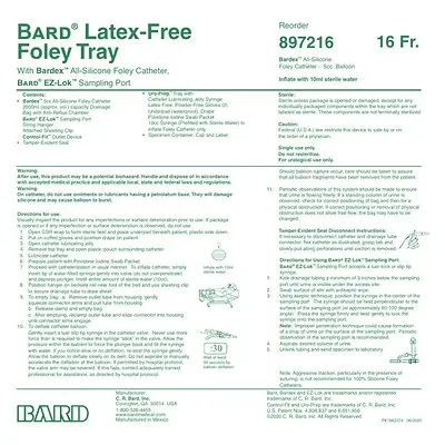 Bard - 897216 Bardia® Indwelling Catheter Tray