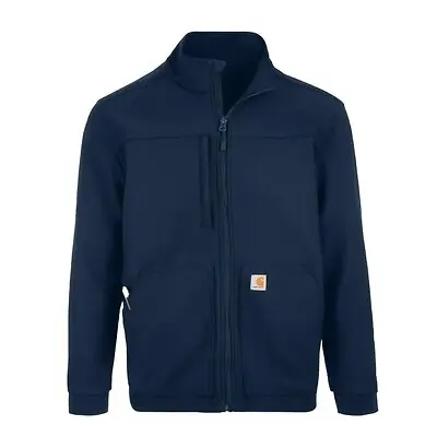 Fashion Seal Uniforms - C80023-NVY-2XL Warm-Up Jacket Carhartt Force® Rugged Flex Navy Blue 2X-Large Hip Length 100% Polyester Reusable