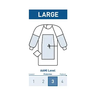 McKesson Brand - 183-I91-4320-S1 McKesson Fabric Reinforced Surgical Gown with Towel