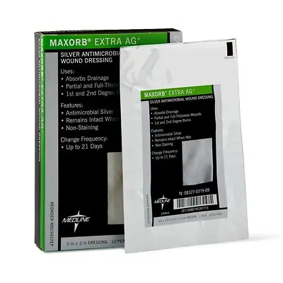 Medline - MSC9422EP Maxorb® Extra Ag+ Calcium Alginate Dressing with Silver