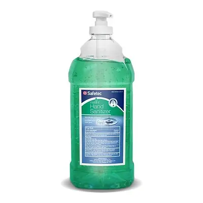Safetec of America - 17357 Hand Sanitizer with Aloe Safetec® 64 oz. Ethyl Alcohol Gel Pump Bottle