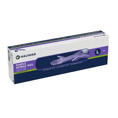 O&M Halyard Inc - 44994 Purple Nitrile Max™ Extended Cuff Length Exam Glove