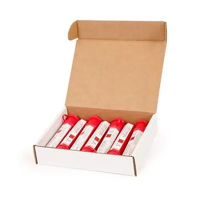 Sharps Compliance - 50035-006 Pharmaceutical Waste Container Sharps® Red Base 2-1/4 L X 8-1/4 W X 1-3/4 H Inch Vertical Entry 3 to 6 Syringes