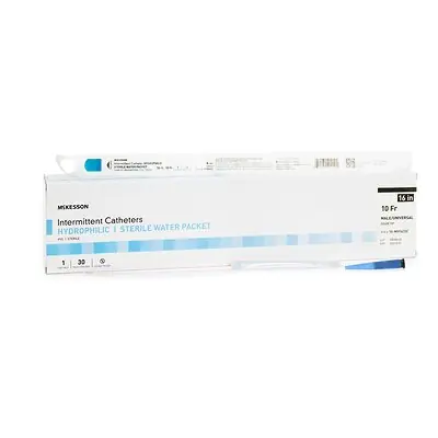 McKesson Brand - 16-MH1610C Urethral Catheter McKesson Coude Tip Hydrophilic Coated PVC 10 Fr. 16 Inch Length