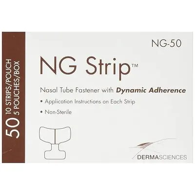 Gentell - NG50 Derma Sciences NG Strip™ Nasal Tube Fastener for use with Nasogastric Tubes