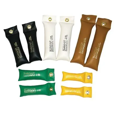 Fabrication Enterprises - 10-0383 Hand Weight Set 10 Piece Set / Bag Style CanDo® SoftGrip™ 1 lbs. / 2 lbs. / 3 lbs. / 4 lbs. / 5 lbs.