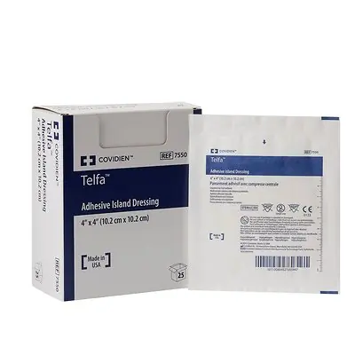 Cardinal - 7550 Telfa™ White Adhesive Dressing