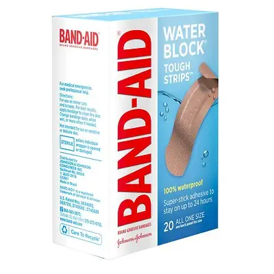 J & J Sales - 38137004833 Band-Aid® Water Block Tough Strips Bandages 1 x 3.25 Inch