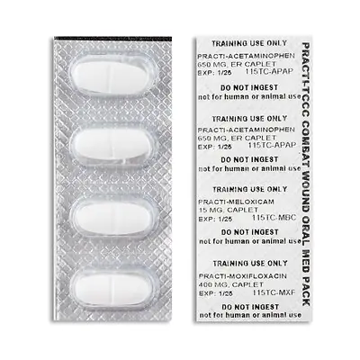 Wallcur - 115TC Clinical Training Medication Practi-TCCC™ Oral Med Pack Pill Blister Pack Assorted Sizes