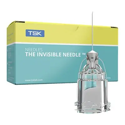 AirTite Products - TSK02009LDS Low Dead Space Hub Needle The INViSIBLE NEEDLE™ 3/8 Inch Length 32 Gauge Ultra Thin Wall Without Safety