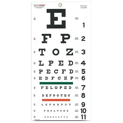 Dukal - TM3050 Tech-Med® Snellen Eye Test Chart