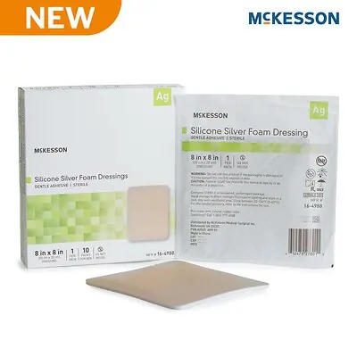 McKesson Brand - 16-4988 Silver Foam Dressing McKesson Square Sterile