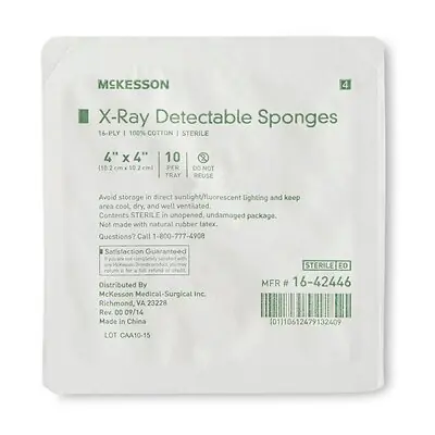 McKesson Brand - 16-42446 McKesson Sterile X-ray Detectable Gauze Sponge