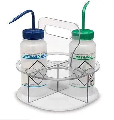 Market Lab Inc - 14382 Rotating Wash Bottle Holder 8.5 X 8.5 X 9 Inch, 360° Rotation, 4 Section