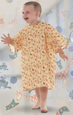 Fashion Seal Uniforms - 5502-M Patient Exam Gown All Stars Medium Kid Design (Turt-L Blue) Reusable