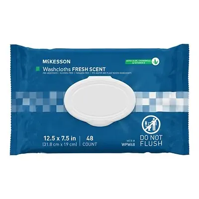 McKesson Brand - WPW48 McKesson® Fresh Scent Personal Cleansing Wipe