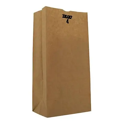 RJ Schinner Co - 18404 Grocery Bag Duro® Brown Kraft Recycled Paper #4